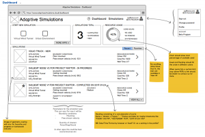 low-fi wireframe from customer